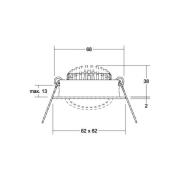 BRUMBERG BB05 innfelt spot ikke dimbar struktur