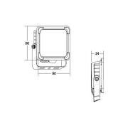 BRUMBERG Neo Micro LED-flomlys, bredde 9 cm, 4 000K