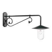 Louvre utendørs vegglampe, utspring 90 cm grå/matt