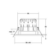 BRUMBERG BB21 IP65 innfelt RC driver kantet svart