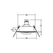 BRUMBERG Breena-R innfelt GX5.3 rund struktur hvit