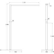 LED-gulvlampe Bevon mikroprisme direkte/indirekte