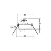 BRUMBERG Drawer innfelt spot, svingbar, stål