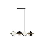 Darcy pendellampe, svart/bronse, 4-lampe