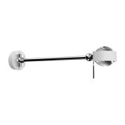 Puk Mini Hotel LED, 30 cm, klare linser, hvit/krom