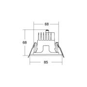 BRUMBERG Apollo Micro, glatt, rund, 3 000 K, hvit