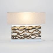 Tremiti bordlampe, trefarget/beige, høyde 67 cm, tre