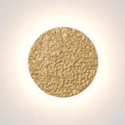 LED-vegglampe Meteor, gullfarget, Ø 27 cm, jern