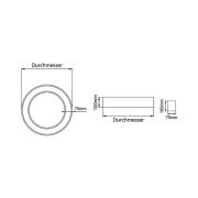 BRUMBERG Biro Circle Ring, Ø 45 cm, av/på, hvit, 3000 K