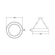 BRUMBERG Biro Circle Ring5 direct CCT DALI, Ø 45 cm, svart