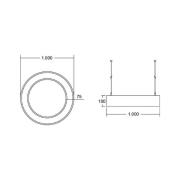 BRUMBERG Biro Circle Ring direkte på/av, 100 cm, hvit, 4000 K