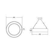 BRUMBERG Biro Circle Ring10, direkte, Ø 45 cm, CA, CCT, hvit