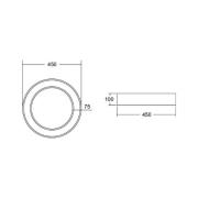 BRUMBERG Biro Circle Ring Ceiling Ceiling Ø 45 cm av/på sølv 840