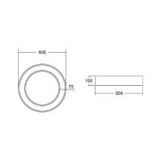 BRUMBERG Biro Circle Ring, Ø 60 cm, Casambi, svart, 840