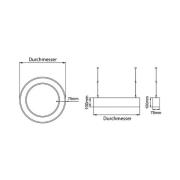 BRUMBERG Biro Circle Ring10 opp/ned Ø60cm på/av svart 840