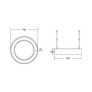 BRUMBERG Biro Circle Ring10 direkte Ø 75 cm DALI hvit 830