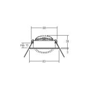 BRUMBERG LED innfelt spotlight BB09, av/på, hvit