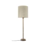 PR Home bordlampe Kent beige/messing skjerm Celyn sylinder