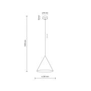 Cono pendellampe, hvit, Ø 25 cm, stål, enkeltlys