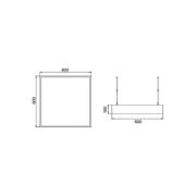 BRUMBERG LED-pendellampe Biro Square on/off, svart, 4000K