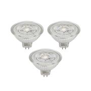 Prios LED-reflektor GU5.3 4.9W 500lm 36° klar 827 sett med 3 stk