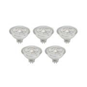 Prios LED-reflektor GU5.3 4.3W 345lm 36° klar 840 sett med 5 stk