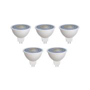 Prios LED-reflektor GU5.3 7.5W 621lm 36° hvit 827 sett med 5 stk