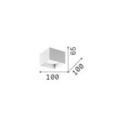 Ideal Lux downlight Spike Square, hvit, aluminium, 10 x 10 cm