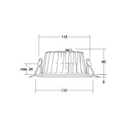 BRUMBERG LED innfelt downlight Lydon Mini, hvit, DALI, 3 000 K