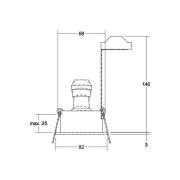 BRUMBERG Tirrel dyp GU10 innfelt spot, rund, hvit