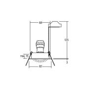 BRUMBERG innfelt spot Tirrel-R, GU10, strukturhvit