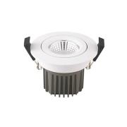 LED-takinnbyggingsspot Diled, Ø 8,5 cm, 10 W, Dim-To-Warm, hvit