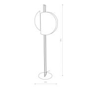 Gulvlampe Sunset, mørkebrun/gull/svart