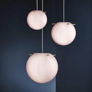 FRANDSEN pendellampe Koi, glass, rosé/messing, Ø 19 cm