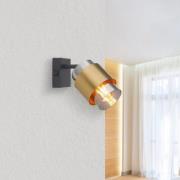 Milley veggspot, høyde 17 cm, messingfarget, metall