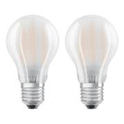 OSRAM LED-pære E27 4W, varmhvit, 2-pakk