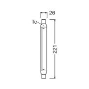 OSRAM LED-lyspærerør S15, S19, 22,1 cm, 4 W, 2 700 K