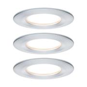 Paulmann LED innfelt spot Nova Coin 3 aluminium rund dimbar