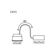 Paulmann Coin Base LED 3-trinns dim 100° 5W 3 000K