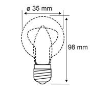 Paulmann E14 2,6W 827 LED-mignonpære dreid klar