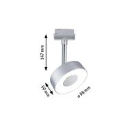 Paulmann URail Circle LED-spot rund i krom