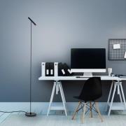 PURE Tutua LED-gulvlampe, sensordimmer, svart