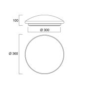 Sylvania Start Surface LED-taklampe med dimm Ø 36 cm