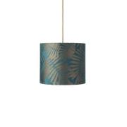 EBB & FLOW Fern Leaves teal 30cm, kabel rund/gull