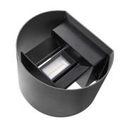 Utendørs LED-vegglampe Milda, antrasitt, opp/ned, aluminium