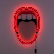 LED-dekovegglampe Tongue, 41x58cm