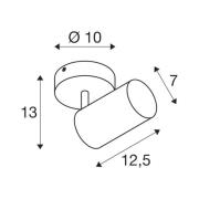 SLV Asto Tube downlight GU10 1 lyskilde hvit