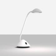 LED-bordlampe MAULarc, hvit, høyde 38 cm, fleksibel