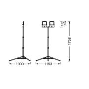 Ledvance LED-arbeidslyskaster Value Tripod 2-fl. 2 x 10 W