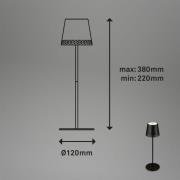 LED-bordlampe Kiki med batteri 3 000 K, svart